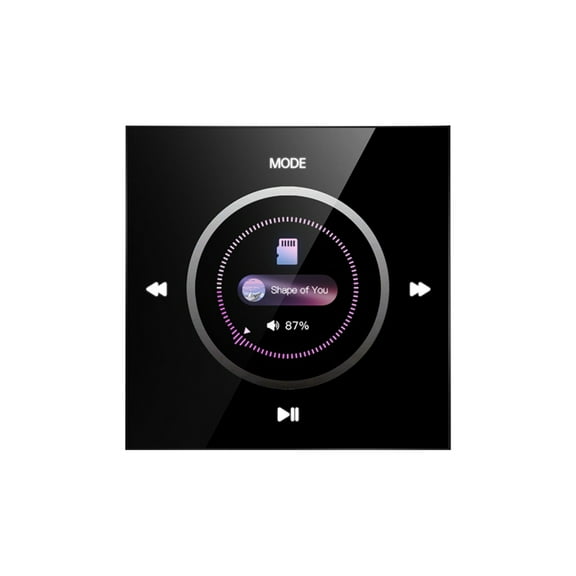 Wall Mounted Bluetooth Audio Control Panel 86 Ceiling Speakers for Home Background Music System Black