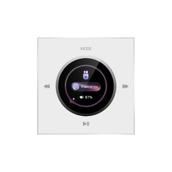 Wall Mounted Bluetooth Audio Control Panel 86 Ceiling Speakers for Home Background Music System White