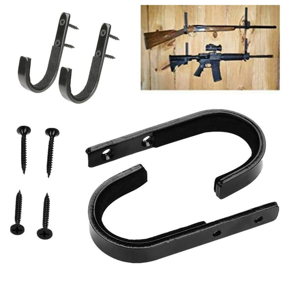 Wall Mounted Bow Hook, Black, 2pcs, 1 Set