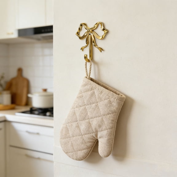 Wall Mounted Bow Knot Hooks, Decorative Metal Wall Hooks, Bow Shaped Coat Hooks, Heavy Duty Wall Hangers, for Kitchen Bathroom Bedroom Laundry Room