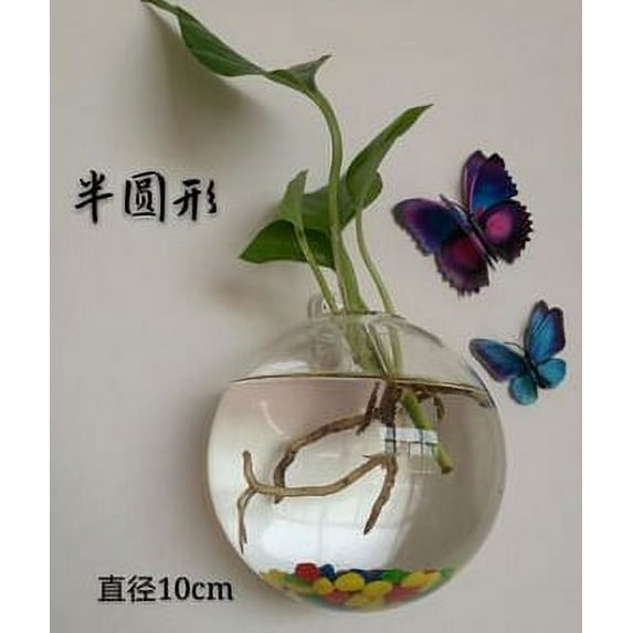 Wall Mounted Bowl Fish Tank Wall Hanging Bubble Bowl Plant Fish Tank Aquarium Home Decoration Pet Products