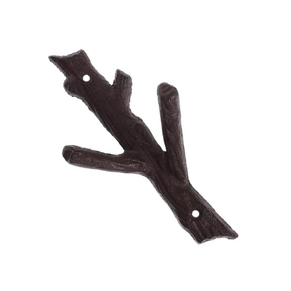 Wall Mounted Branch Hook, Iron Towel and Bag Holder with Three Arms, Indoor Wall for Bathroom, Kitchen, and Entryway Use