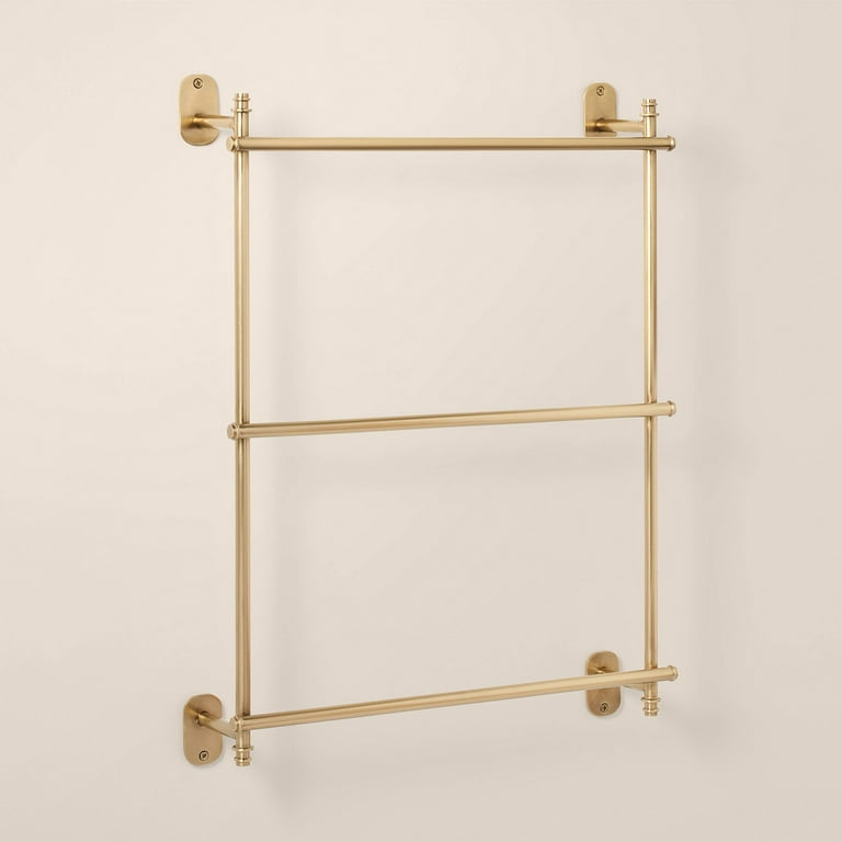 Brass bathroom towel rack best sale