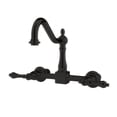 thumbnail image 1 of Wall Mounted Bridge Kitchen Faucet with Metal Lever Handles, 1 of 1