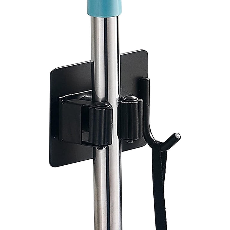 Wall Mounted Broom and Mop Storage Holder Stainless Steel Heavy