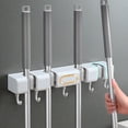 thumbnail image 1 of Wall Mounted Broom and Mop Holder Organizer | Heavy Duty Storage Rack with 4 Adjustable Clamps | Kitchen Laundry Room Garage Garden Tool Organizer, 1 of 7
