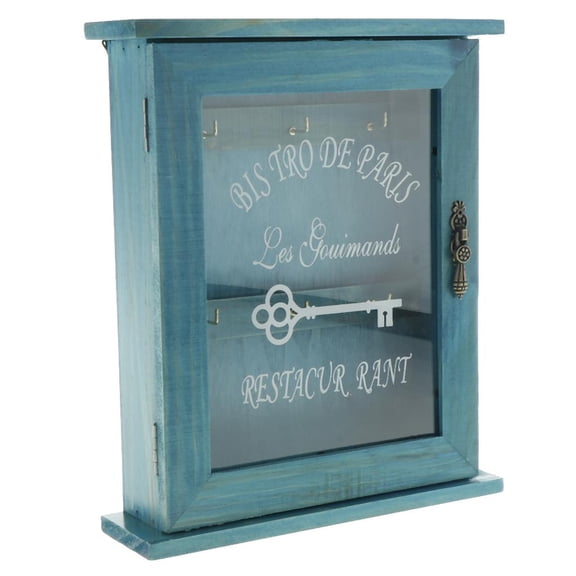 Wall Mounted Cabinet Handmade with Rustic 1x6x25cm , Blue