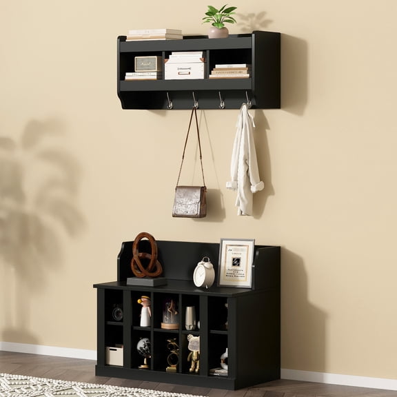 Wall - Mounted Cabinet with Adjustable Height, Shoe Bench | For Primary Living Spaces, Practical