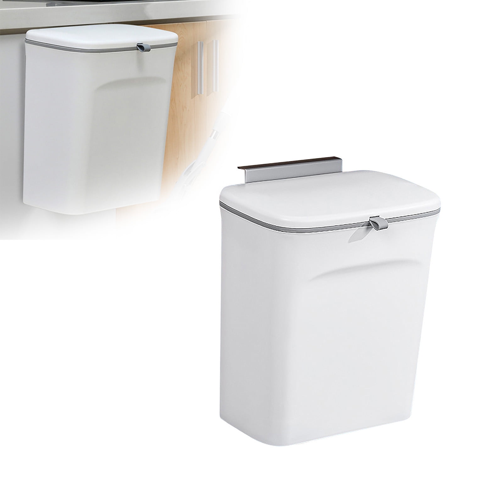 Wall Mounted Cans 2024 New Kitchen Can Garbage Can With Lid Hanging Can