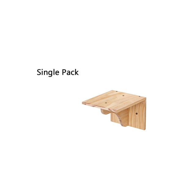 Wall Mounted Cat Scratcher, Cat Wall Faux Furniture, Solid Wood 12X10 in, Cat Climbing Shelves, Cat Entertainment for indoor Cats, Natural Finish, 1 Pc