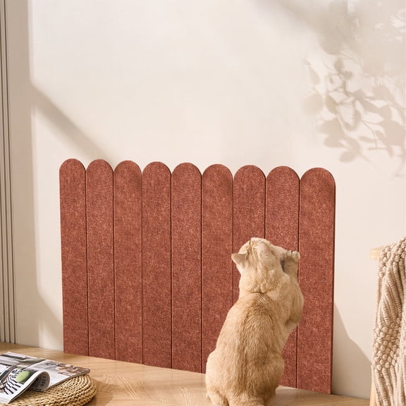 Wall Mounted Cat Scratching Pad 9mm Thick Felt Cat Scratch Board Strong Adhesive Backing Cuttable DIY Furniture Sofa Wall Protection for Indoor Cats Kittens Home Daily Scratching Supplies
