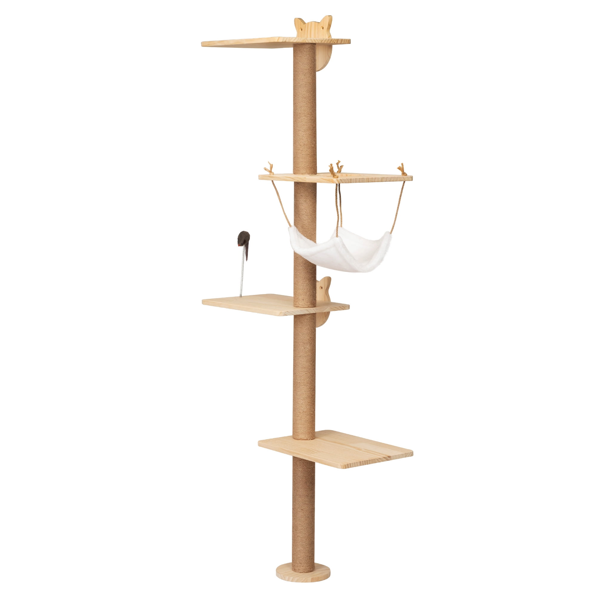 WallMounted Cat Scratching Pad for Small to Large Cat, Indoor Wood Cat