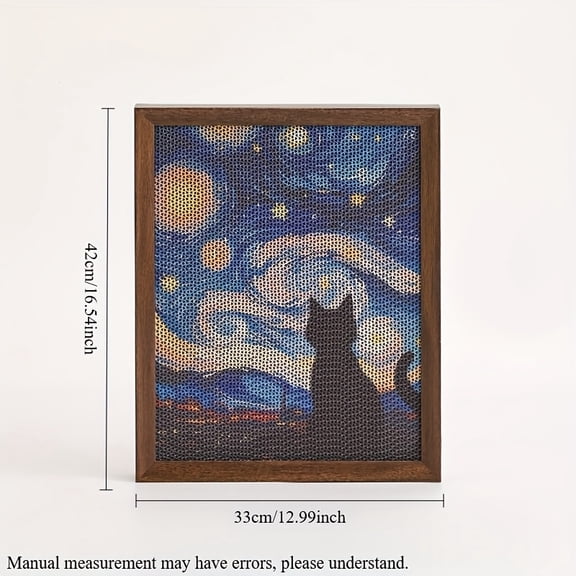 Wall-Mounted Cat Scratching Post - Durable Cardboard w/ Sunflower Art - Scratch-Resistant for Indoor Cats (Modern Home Decor)