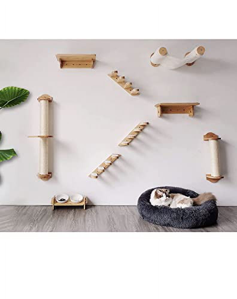Wall Mounted Cat Steps Indoor for Climbing, Cat Activity Wall Shelves