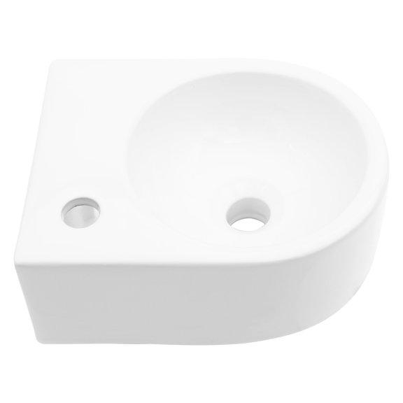 Wall Mounted Ceramic Bathroom Sink | Stain Resistant Function for Bathroom | Low Water Absorption Ceramic | Solve Bathroom Space and Maintenance