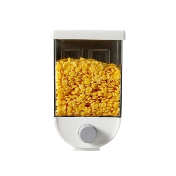 Wall Mounted Cereal Dispenser | Kitchen Food Storage Container for Oatmeal, Rice & Grains | Transparent ABS Pantry Organizer with Sealing Lid | Large Capacity 1000ML | 1 Pack