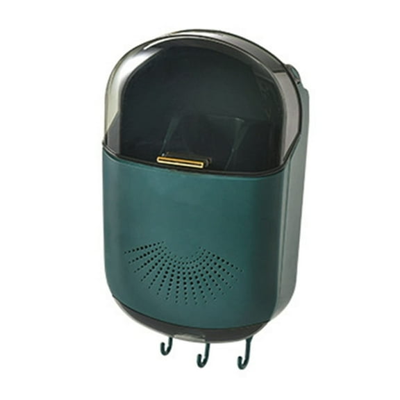 Wall-Mounted Chopstick Holder with Cover, 3-Compartment Cutlery & Utensil Rack