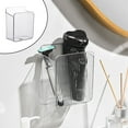 thumbnail image 1 of Wall Mounted Clear Storage Organizer for Cell Phones and Small Items, Adhesive Plastic Box for Office, Bedroom, Bathroom, Kitchen, Remote Control, and Gadget Storage, 1 of 7