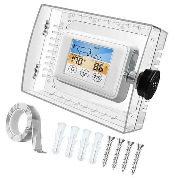 Wall Mounted Clear Thermostat Lock Box with Combination Lock and Screws Set for Safe Temperature Control in Shared Space