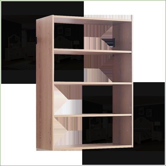 Wall Mounted Closet System, 5-Modular Modern Oak Wood | Oak | Wood