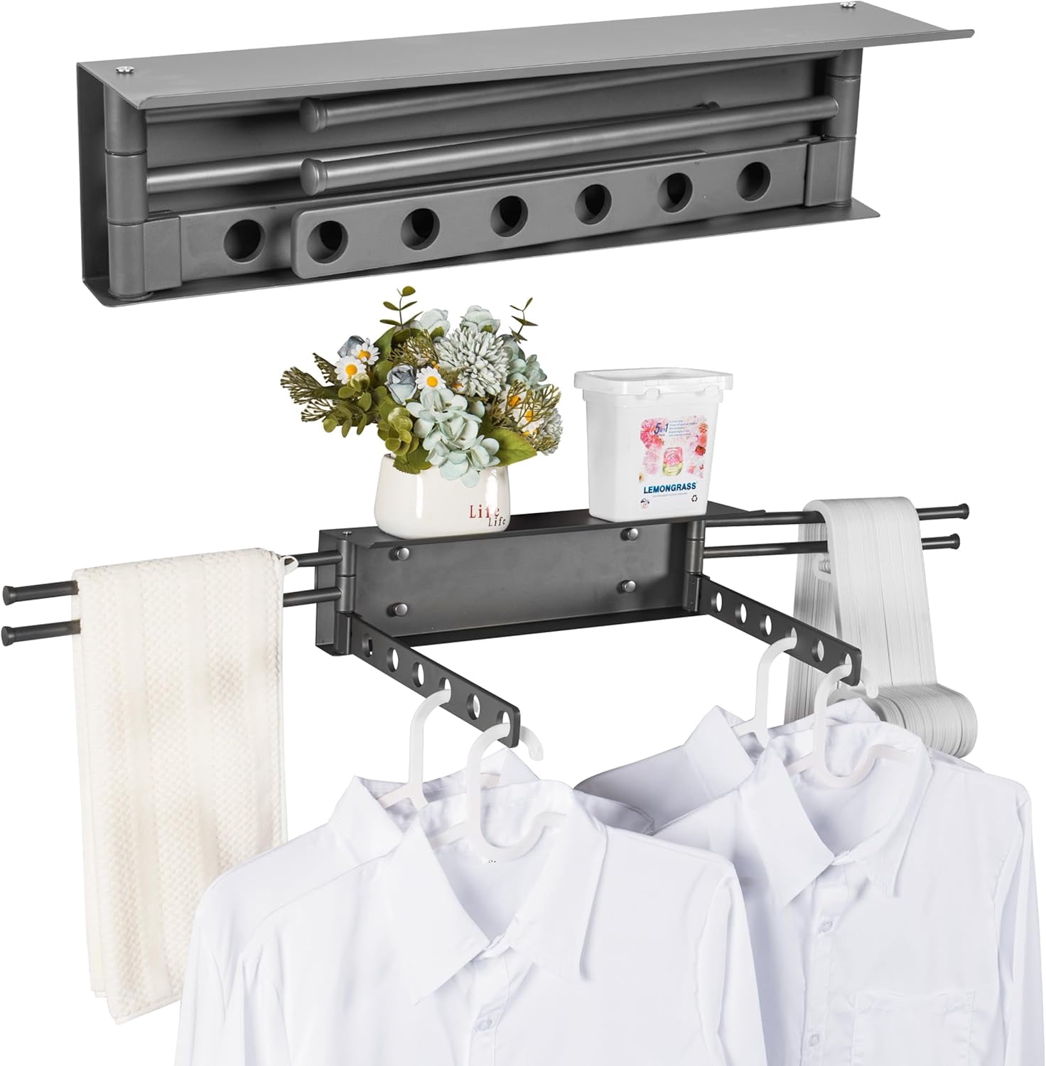 Wall Mounted Clothes Drying Rack | 15.75