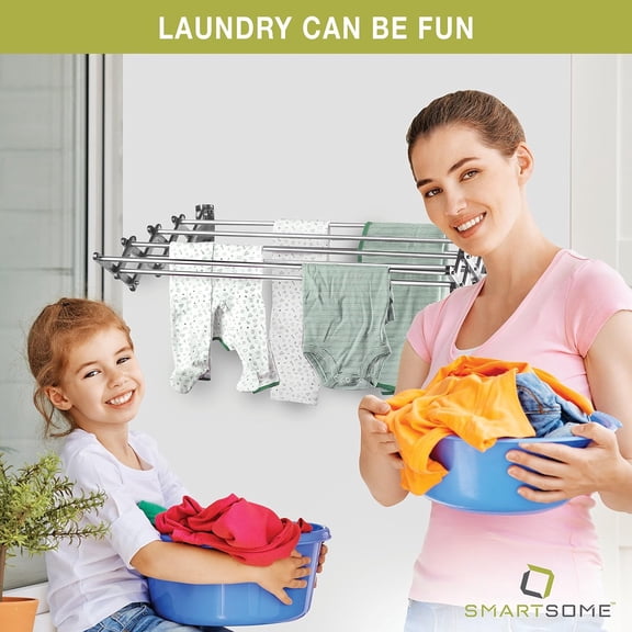 Wall Mounted Clothes Drying Rack