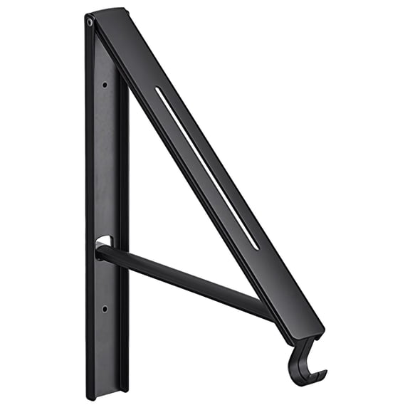 Wall Mounted Clothes Drying Rack, Foldable Laundry Drying Rack, Retractable Aluminum Alloy Indoor Clothes Hanger for Balcony, Bathroom, Mud Room, Space Saving, Black