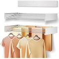Wall Mounted Clothes Drying Rack Folding Indoor, Foldable Laundry