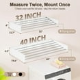 thumbnail image 1 of Wall Mounted Clothes Drying Rack Folding Indoor, Foldable Laundry Drying Rack Collapsible,Invisible, Space Saving, Retractable Towel Drying Rack, with Wall Template(5 Drying Rods, White 32"), 1 of 6