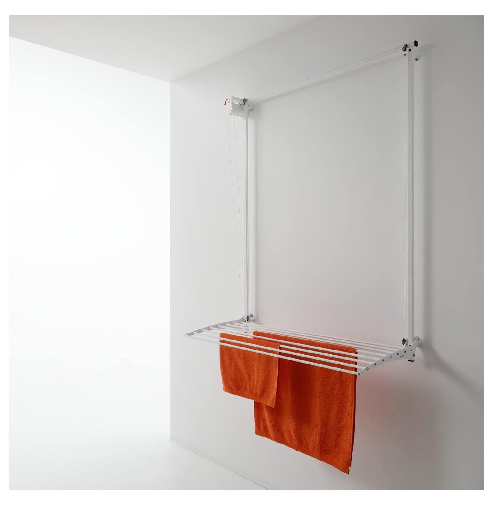 Wall Mounted Clothes Drying Rack, Pulley Clothes Airer Wall, Vertical