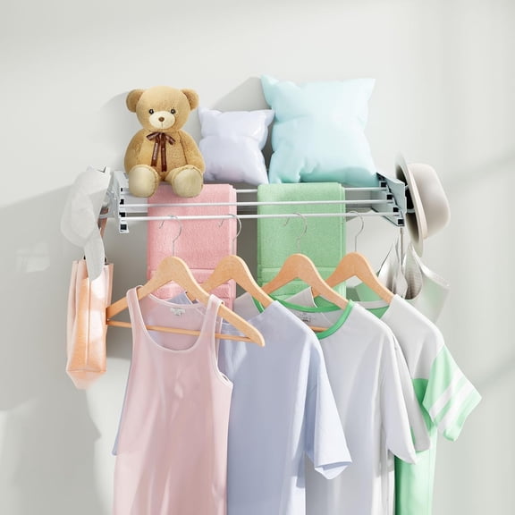 Wall Mounted Clothes Drying Rack for Laundry 23.6"
