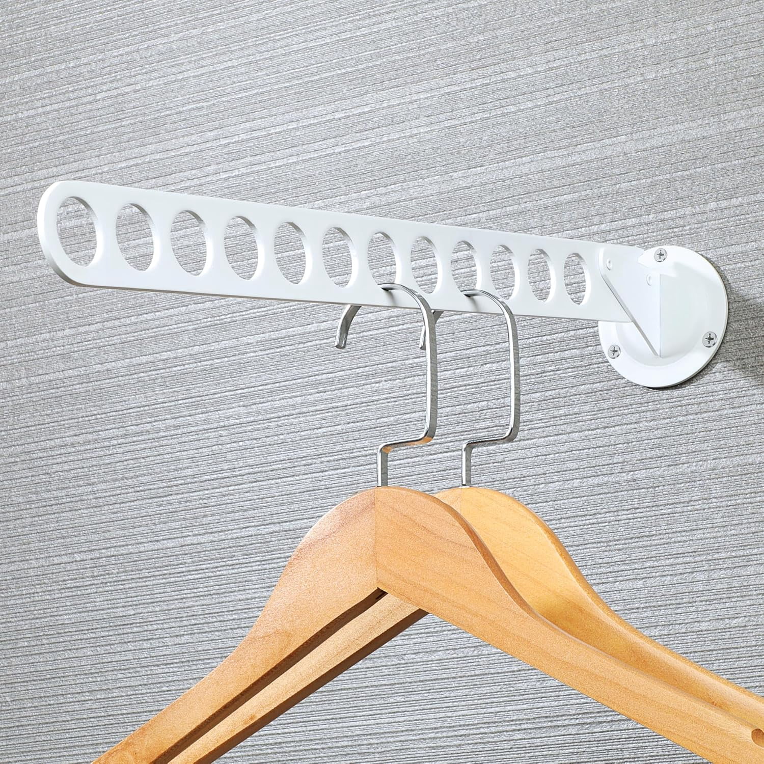 Wall Mounted Clothes Drying Racks with 12 Hanging Holes,Adj able ...