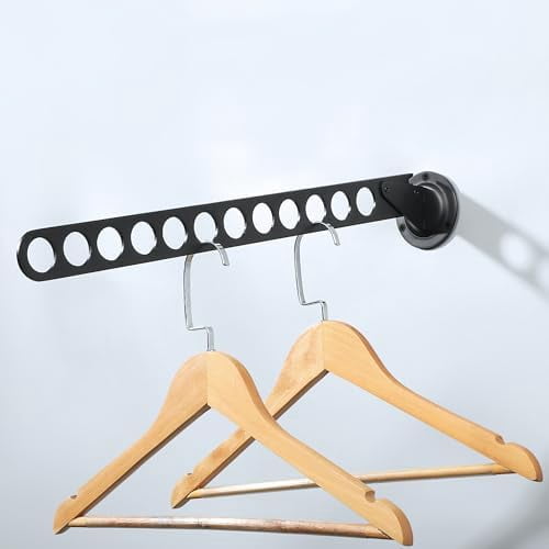 Wall Mounted Clothes Drying Racks with 12 Hanging Holes,Adjustable ...