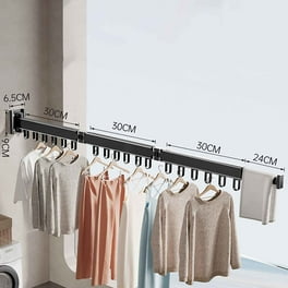 TOPCHANCES Folded Wall Mounted Clothes Drying Rack Collapsible Dryer Rack Retractable Clothes Hanger Tri Fold Walmart