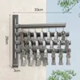 thumbnail image 1 of Wall Mounted Clothes Hanger Rotatable Clothes Sock Laundry Drying Rack Collapsible Drying Racks Space Saving Folding Sock Rack (28 Hooks), 1 of 7