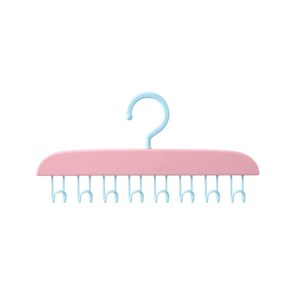Wall Mounted Clothes Rack, 8 Hook Hanger for Bras Tank Tops Underwear, Wave-Shaped No Mark Drying Rack, Space-Saving Organizer for Dorm Room Bedroom Bathroom