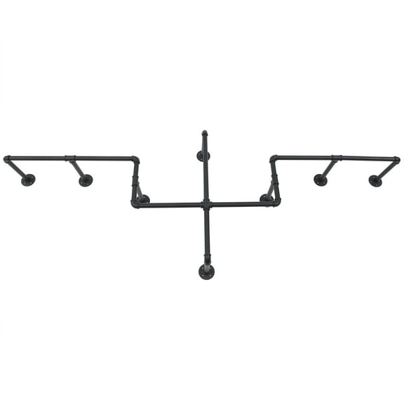 Wall-Mounted Clothes Rack, Strong Iron Structure, Easy Installation, Stylish Industrial Design