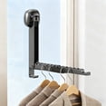thumbnail image 1 of Wall Mounted Clothes Rack - Suction Cup Foldable & Retractable Storage Rack for Bathroom, Laundry, Balcony, No Drill, Portable Hanger for Small Spaces, 1 of 6