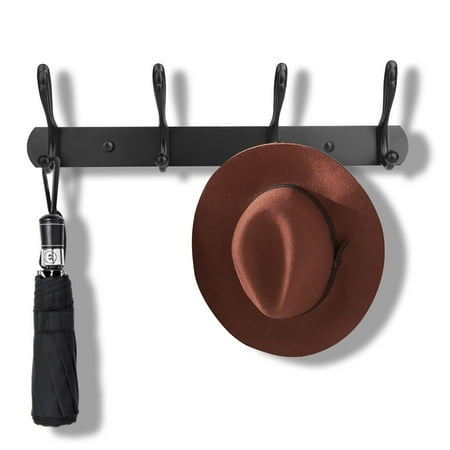 Wall Mounted Coat Hook, EEEkit Heavy Duty Coat Rack with 8 Hooks, Wall Mount Towel Rack Coat Rack for Clothes Hat Towel, Stainless Steel