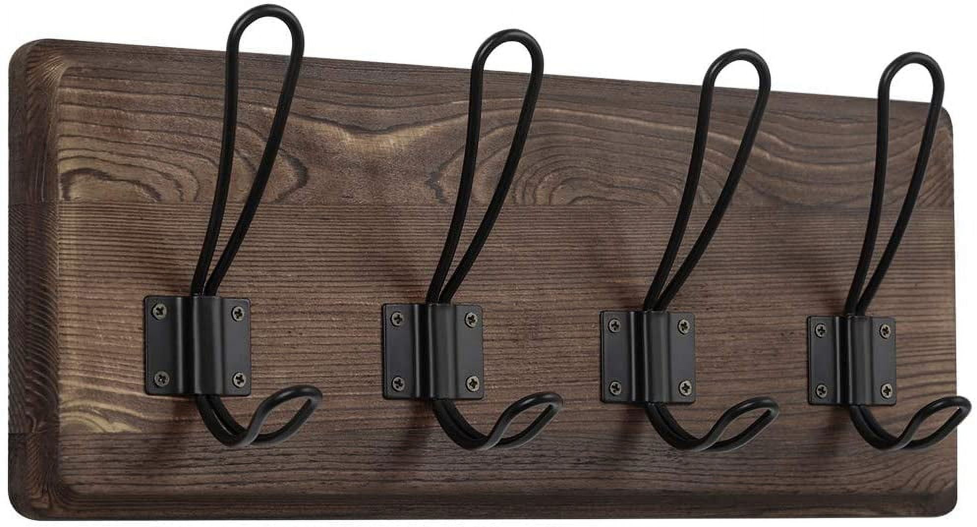 15-Inch Wood Rustic Coat Rack with Hooks for El Salvador Ubuy