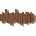thumbnail image 1 of Wall Mounted Coat Rack, Dark Walnut Wood Wall Hanger, 6 Piano Key Hooks, Folding Wall Hook For Hanging Clothes, Hats For Entrance Closet Sturdy Hanger Easy Installation, 1 of 10
