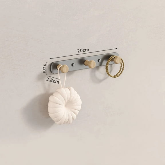 Wall Mounted Coat Rack,Entryway Hanging Coat Rack,Seel Metal Wood Coat Rail with Rustic Hooks Rail for Coat,Scarf,Bag,Towel,Key