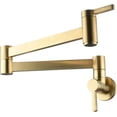 thumbnail image 1 of Wall Mounted Cold Water Faucet Kitchen Sink Faucets Brass Folded Single Hole Wall Mount Kitchen Faucets-Gold, 1 of 7