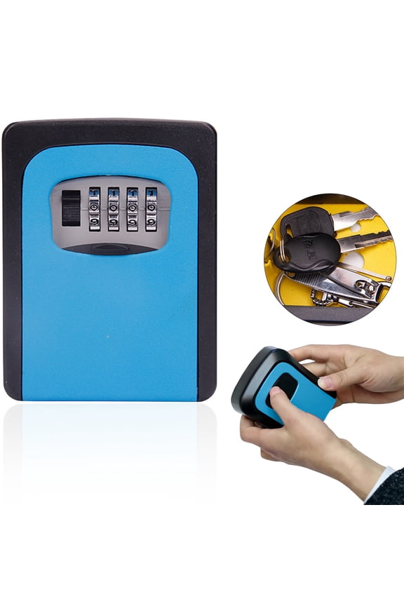 Wall Mounted Combination Key Box for Home Garage Key Storage Organizer Home Security