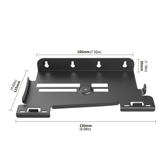 Wall Mounted Console Stand for PS5 Slim Holder with 2 Controller Mounts Vertical Stand Storage Bracket for PlayStation5 Slim (Black)