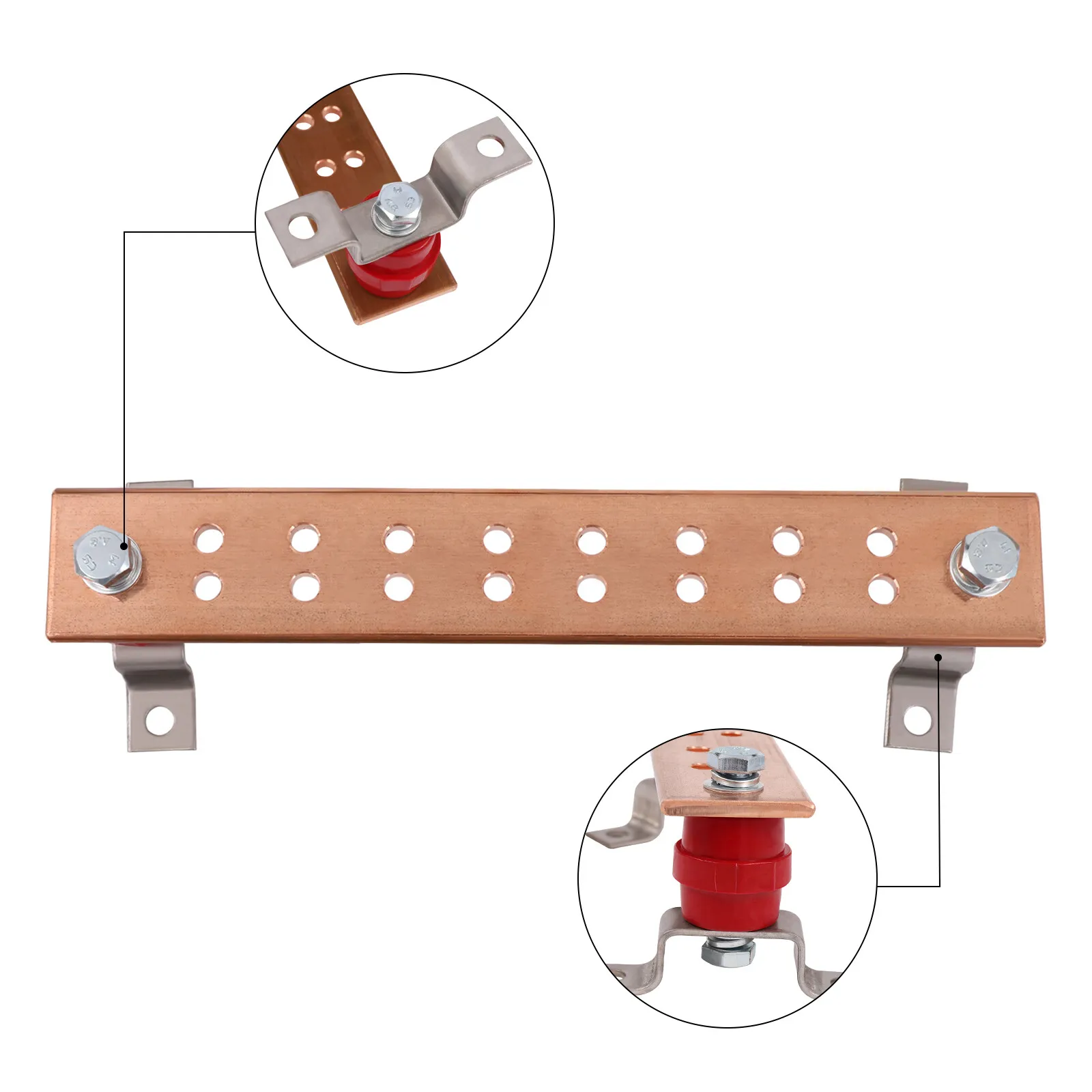 Computer Rack Grounding Busbar Wall Mounted Ground Bus Bar | Electrical grounding bars – PSPH