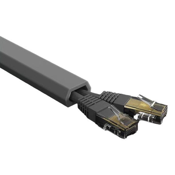 Wall Mounted Cord Protector, Floor PVC Trunking Wire Hider Easy DIY Installation for Household Decoration Renovation