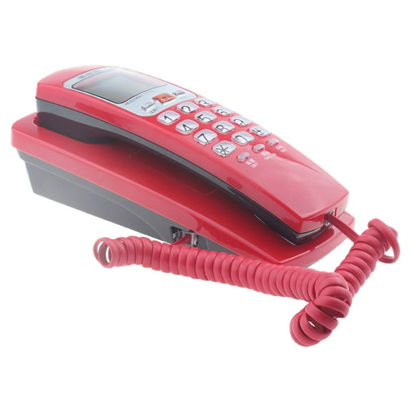 Wall Mounted Corded Telephone With Caller Display, Last Number Redial Storage and Query Function for Office and Home