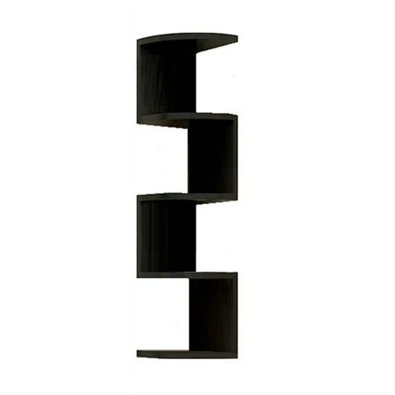 Wall Mounted Corner Storage Rack Classic Wall Rack 5 Layers Semicircular Partitions for Bookshelf Storage Decoration A