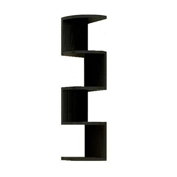Wall Mounted Corner Storage Rack Classic Wall Rack 5 Layers Semicircular Partitions for Bookshelf Storage Decoration A